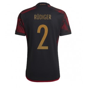 Germany Antonio Rudiger #2 Replica Away Stadium Shirt World Cup 2022 Short Sleeve